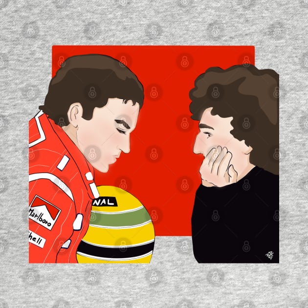 Ayrton Senna and Alain Prost by cutedrivers